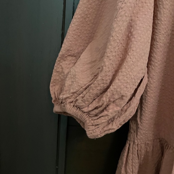 Tiered Dress in Textured Fabric - Picture 13 of 17